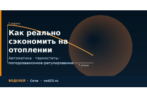 Как реально сэкономить на отоплении в Сочи: термостаты, погодозависимое регулирование и удалённое управление
