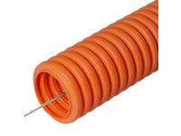 Труба гофрир. д/электропроводки оранжевая 20 мм .лык