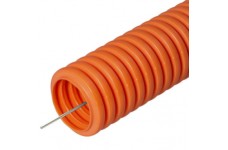 Труба гофрир. д/электропроводки оранжевая 20 мм .лык