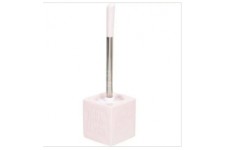 Ерш для туалета с подставкой  керамика "Плитка" розовый 761476