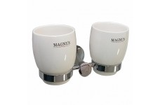 Стакан + стакан MAGNUS - керамические с креплением к стене, 85160
