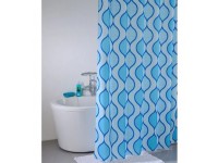 Штора для ванной комнаты, 200*200, полиэстер, Curved Lines,blue, IDDIS, 400P20RI11