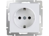 Розетка с заземлением Werkel Белый WL01-SKG-01-IP20