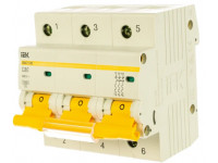 Выключатель автомат.модульный  IEK 3п C 80А ВА 47-100 10кА ИЭК  MVA40-3-080-C