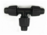 Тройник 16*16*16 компрессионный (черный) STM Tee16black