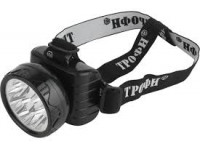 Налобный аккумуляторный светодиодный фонарь ТРОФИ TG9 9xLED, 2 режима C0045557